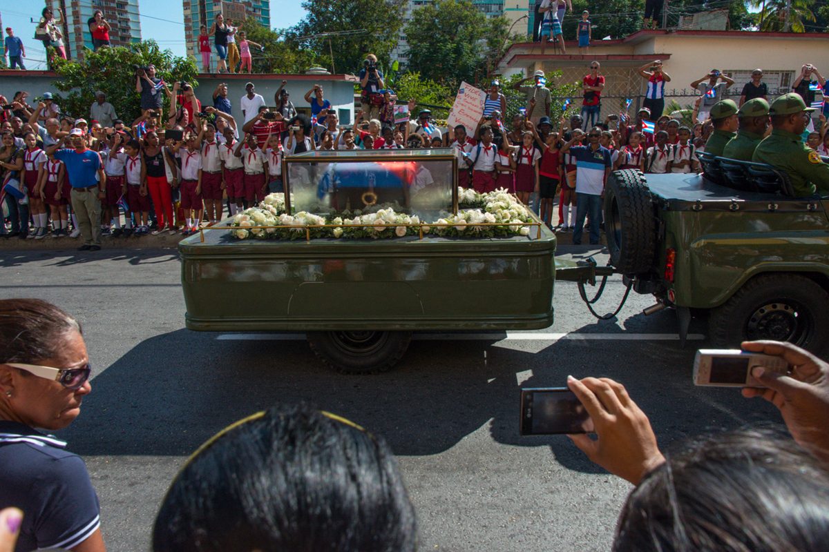 Fidel Castro's Funeral Casson, Santiago de Cuba