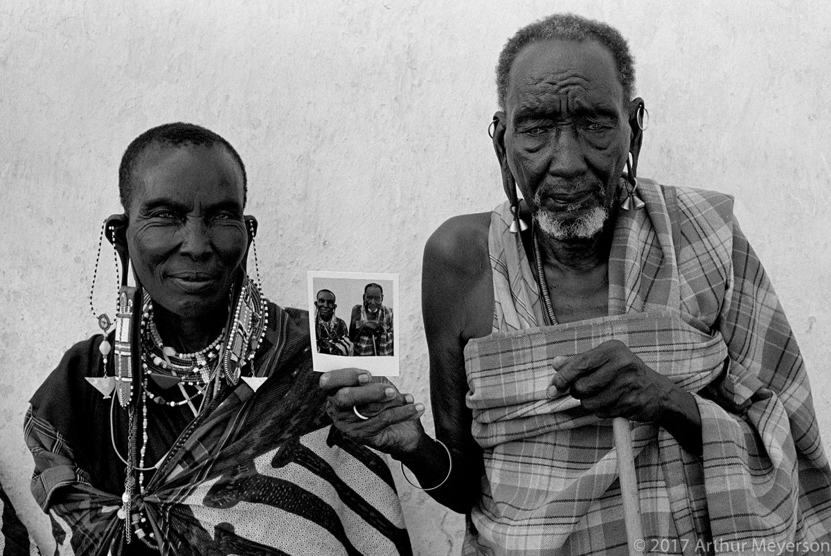 Masai With Polaroid, Tanzania