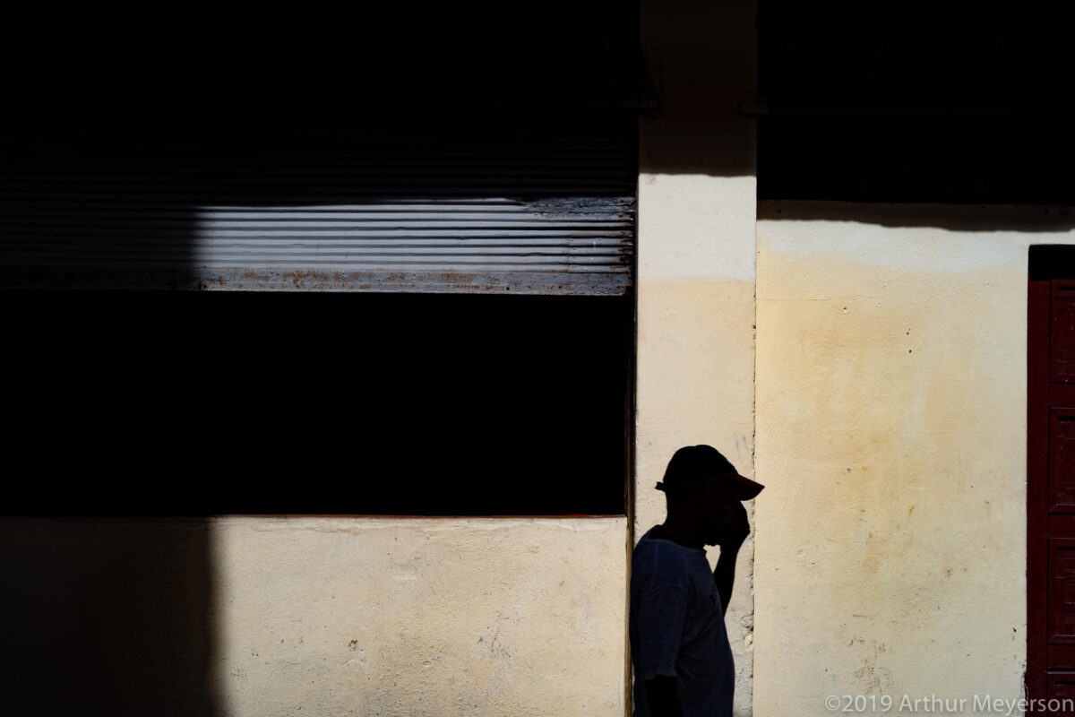 Silhouette and column