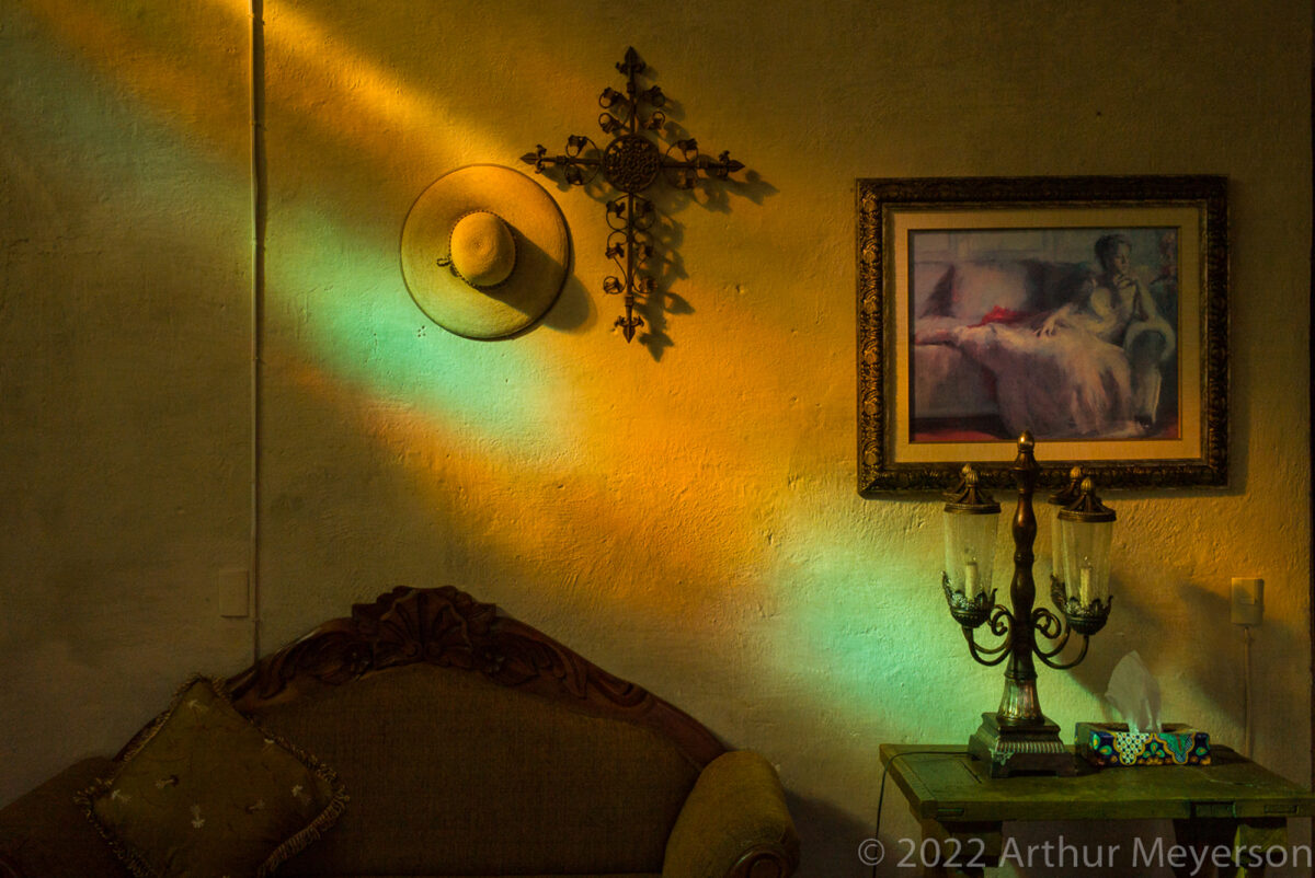 Stained Glass Window Reflection
